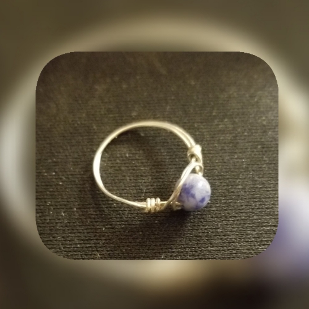 Sterling Silver Healing Sodalite Gemstone Ring